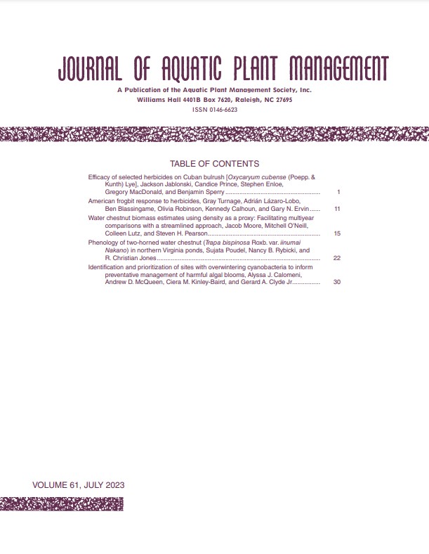 Journal of Aquatic Plant Management, volume 61
